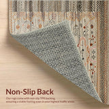Ultra Soft Area Rug, Non Slip, Stain Resistant, Washable Area Rugs for Living Room, Bedroom, Rustic Earth Toned Animal Pattern(Gray)