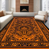 Ultra Soft Area Rug, Non Slip, Stain Resistant, Washable Area Rugs for Living Room, Bedroom, Dynamic Rustic Wildlife Theme(Orange)