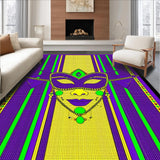 Ultra Soft Area Rug, Non Slip, Stain Resistant, Washable Area Rugs for Living Room, Bedroom, Elegant Masquerade Festivity Theme(Purple)