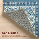 Ultra Soft Area Rug, Non Slip, Stain Resistant, Washable Area Rugs for Living Room, Bedroom, Chic Area with Striking Blue and Beige Abstract Motifs for Spaces(Blue)