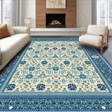 Ultra Soft Area Rug, Non Slip, Stain Resistant, Washable Area Rugs for Living Room, Bedroom, Blue and Beige Abstract for Living(Beige)
