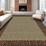 Ultra Soft Area Rug, Non Slip, Stain Resistant, Washable Area Rugs for Living Room, Bedroom, Elegant Rustic Animal Print Motif(Beige)