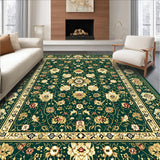 Ultra Soft Area Rug, Non Slip, Stain Resistant, Washable Area Rugs for Living Room, Bedroom, Ornate Floral(Green)