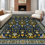 Ultra Soft Area Rug, Non Slip, Stain Resistant, Washable Area Rugs for Living Room, Bedroom, Classic Stripe(Blue)