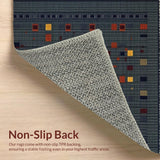 Ultra Soft Area Rug, Non Slip, Stain Resistant, Washable Area Rugs for Living Room, Bedroom, Stylish Neutral Trellis Pattern(Gray)