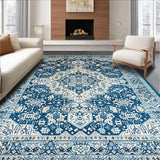 Trendy Geometric Trellis with Neutral Palette(Blue)