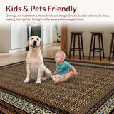 Ultra Soft Area Rug, Non Slip, Stain Resistant, Washable Area Rugs for Living Room, Bedroom, Stylish Dynamic Leopard Texture Blend(Brown)