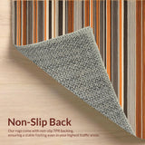Ultra Soft Area Rug, Non Slip, Stain Resistant, Washable Area Rugs for Living Room, Bedroom, Contemporary Warm Toned Weave(Orange)