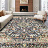 Ultra Soft Area Rug, Non Slip, Stain Resistant, Washable Area Rugs for Living Room, Bedroom, Cozy Abstract Pattern Fusion(Gray)