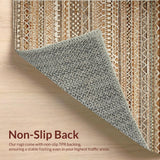 Ultra Soft Area Rug, Non Slip, Stain Resistant, Washable Area Rugs for Living Room, Bedroom, Transitional Warm Color Palette Design(Brown)