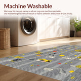 Ultra Soft Area Rug, Non Slip, Stain Resistant, Washable Area Rugs for Living Room, Bedroom, Sleek Black and White Humor(Black)