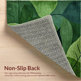 Ultra Soft Area Rug, Non Slip, Stain Resistant, Washable Area Rugs for Living Room, Bedroom, Charming Moss Green Textured Aesthetic(Green)
