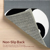 Ultra Soft Area Rug, Non Slip, Stain Resistant, Washable Area Rugs for Living Room, Bedroom, Modern Yin Yang Non-Slip Meditation Doormat(Black)