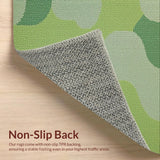 Ultra Soft Area Rug, Non Slip, Stain Resistant, Washable Area Rugs for Living Room, Bedroom, Soft Washable Dining Room Carpet with Non-Slip Backing(Green)