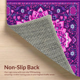 Ultra Soft Area Rug, Non Slip, Stain Resistant, Washable Area Rugs for Living Room, Bedroom, Serene Abstract Yoga Mat Visual(Purple)