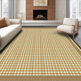 Ultra Soft Area Rug, Non Slip, Stain Resistant, Washable Area Rugs for Living Room, Bedroom, Sleek Minimalist Herringbone Style(Beige)