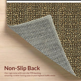 Ultra Soft Area Rug, Non Slip, Stain Resistant, Washable Area Rugs for Living Room, Bedroom, Trendy Nature-Inspired Touch(Beige)