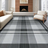 Ultra Soft Area Rug, Non Slip, Stain Resistant, Washable Area Rugs for Living Room, Bedroom, Sleek Contemporary Neutral Motif(Gray)