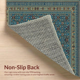 Ethnic Blue Toned Geometric Design(Blue)