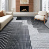 Ultra Soft Area Rug, Non Slip, Stain Resistant, Washable Area Rugs for Living Room, Bedroom, Contemporary Black Living Room Hand-Woven Wool Rug(Black)