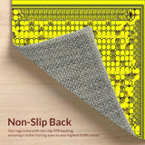 Ultra Soft Area Rug, Non Slip, Stain Resistant, Washable Area Rugs for Living Room, Bedroom, Nature-Inspired Minimalist Pattern(Yellow)