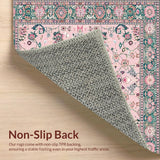 Ultra Soft Area Rug, Non Slip, Stain Resistant, Washable Area Rugs for Living Room, Bedroom, Lush Blush-Infused Rustic Aesthetic(Pink)