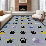 Ultra Soft Area Rug, Non Slip, Stain Resistant, Washable Area Rugs for Living Room, Bedroom, Rustic Cozy Animal Print Accent(Gray)