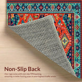 Ultra Soft Area Rug, Non Slip, Stain Resistant, Washable Area Rugs for Living Room, Bedroom, Chic Color Splash Pattern(Red)