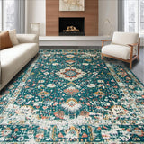 Rustic Dark Green Tiled Motif(Green)