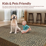 Ultra Soft Area Rug, Non Slip, Stain Resistant, Washable Area Rugs for Living Room, Bedroom, Chic Earthy Animal Print Aesthetic(Beige)