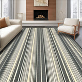 Ultra Soft Area Rug, Non Slip, Stain Resistant, Washable Area Rugs for Living Room, Bedroom, Elegant Black and Ivory Contrast(Beige)