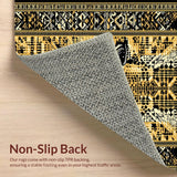 Ultra Soft Area Rug, Non Slip, Stain Resistant, Washable Area Rugs for Living Room, Bedroom, Modern Chic Safari Aesthetic(Gold)