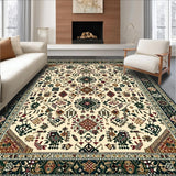 Ultra Soft Area Rug, Non Slip, Stain Resistant, Washable Area Rugs for Living Room, Bedroom, Rustic Boho(Beige)