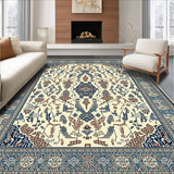 Ultra Soft Area Rug, Non Slip, Stain Resistant, Washable Area Rugs for Living Room, Bedroom, Charming Animal Motif in Earthy Tones(Beige)