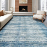 Ultra Soft Area Rug, Non Slip, Stain Resistant, Washable Area Rugs for Living Room, Bedroom, Rustic Waffle Patterned Harmony(Blue)