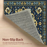 Ultra Soft Area Rug, Non Slip, Stain Resistant, Washable Area Rugs for Living Room, Bedroom, Elegant for Spaces(Blue)