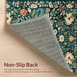 Ultra Soft Area Rug, Non Slip, Stain Resistant, Washable Area Rugs for Living Room, Bedroom, Nature-Inspired Boho Floral Elegance(Blue)