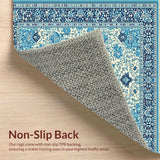 Ultra Soft Area Rug, Non Slip, Stain Resistant, Washable Area Rugs for Living Room, Bedroom, Hand-Tufted Oushak Bedroom Meditation Carpet(Blue)