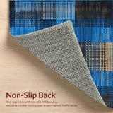 Ultra Soft Area Rug, Non Slip, Stain Resistant, Washable Area Rugs for Living Room, Bedroom, Artistic Earthy Abstract Motif(Blue)