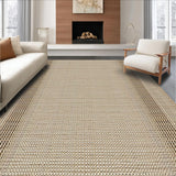 Ultra Soft Area Rug, Non Slip, Stain Resistant, Washable Area Rugs for Living Room, Bedroom, Minimalist Neutral Waffle Weave Style(Beige)