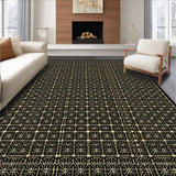 Ultra Soft Area Rug, Non Slip, Stain Resistant, Washable Area Rugs for Living Room, Bedroom, Sophisticated Tiled Gold Shapes(Gold)