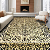Ultra Soft Area Rug, Non Slip, Stain Resistant, Washable Area Rugs for Living Room, Bedroom, Minimalist Leopard Print Elegance(Beige)