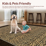 Ultra Soft Area Rug, Non Slip, Stain Resistant, Washable Area Rugs for Living Room, Bedroom, Warm Beige Distressed Charm(Beige)