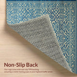Ultra Soft Area Rug, Non Slip, Stain Resistant, Washable Area Rugs for Living Room, Bedroom, Elegant Blue Geometric Elegance(Blue)