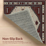 Ultra Soft Area Rug, Non Slip, Stain Resistant, Washable Area Rugs for Living Room, Bedroom, Vintage Rustic Geometric Charm(Beige)