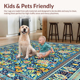 Ultra Soft Area Rug, Non Slip, Stain Resistant, Washable Area Rugs for Living Room, Bedroom, Beige Mud Trapper Doormat for Entryway(Blue)