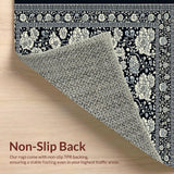 Charcoal Vintage Floral Motif(Black)