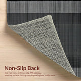 Ultra Soft Area Rug, Non Slip, Stain Resistant, Washable Area Rugs for Living Room, Bedroom, Artful Organic Flowing Patterns(Gray)