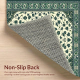 Lush Green Abstract Flourishes(Beige)