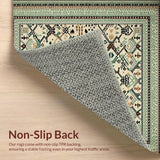 Ultra Soft Area Rug, Non Slip, Stain Resistant, Washable Area Rugs for Living Room, Bedroom, Earthy Toned Geometric Elegance(Ivory)